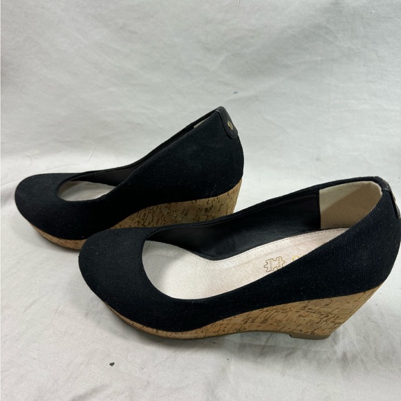 Cork Wedge Shoe Black - Picture 3 of 5
